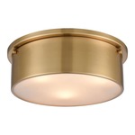 Flushes Ceiling Light Fixture - Satin Brass / Frosted