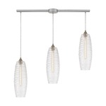 Liz Linear Pendant - Satin Nickel / Clear