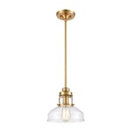 Manhattan Boutique Pendant - Brushed Brass / Clear