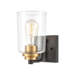 Robins Wall Sconce - Matte Black / Clear