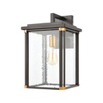 Vincentown Outdoor Wall Sconce - Matte Black / Clear Seeded