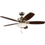 Lindell Ceiling Fan with Light - Brushed Steel