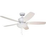 Lindell Ceiling Fan with Light - Satin White