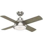 Levitt Ceiling Fan with Light - Brushed Nickel / White