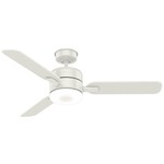 Paume Outdoor Ceiling Fan with Light - Fresh White / White