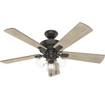 Crestfield Ceiling Fan with Light - Noble Bronze / Bleached Grey Pine / Greyed Walnut
