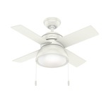 Loki Ceiling Fan - Fresh White / Fresh White / Natural Wood