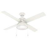 Loki Ceiling Fan - Fresh White / Fresh White / Natural Wood