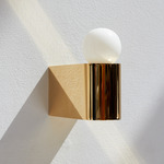 Architectural Collection Wall Sconce - Polished Brass / Opal