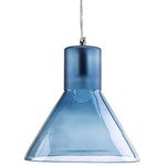 Funnel Pendant - Light Blue Frosted