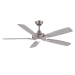 Dyno Ceiling Fan with Light - Brushed Nickel / Silver / White