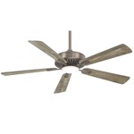 Contractor Ceiling Fan with Light - Burnished Nickel / Savannah Grey / Frosted