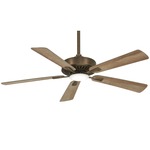 Contractor Ceiling Fan with Light - Heirloom Bronze / Barnwood / Frosted