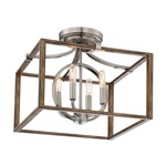 Country Estates Semi Flush Mount - Brushed Nickel