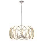 Chassel Chandelier - Honey Gold / Polished Nickel