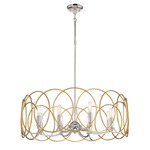 Chassel Chandelier - Honey Gold / Polished Nickel