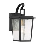 Cantebury Outdoor Wall Sconce - Sand Black / Clear Seeded
