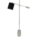 Campbell Floor Lamp - Polished Nickel / Black