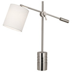 Campbell Table Lamp - Polished Nickel / White
