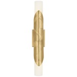 Brut Double Light Wall Sconce - Modern Brass / Frosted