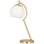 Nova Table Lamp - Modern Brass / White