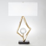 Abstract Table Lamp - Brass / Ivory