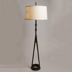 Compass Floor Lamp - Antique Bronze / Natural