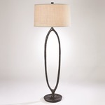 Ellipse Floor Lamp - Bronze / White