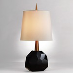 Gem Table Lamp - Polished Brass / White