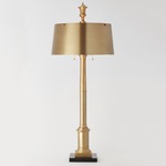 Library Table Lamp - Antique Brass