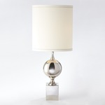 Pill Table Lamp - Nickel / Ivory