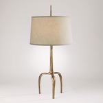 Riley Table Lamp - Gold Leaf / White