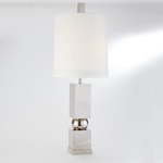 Squeeze Table Lamp - Nickel / White