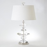 Tribal Table Lamp - Clear / White