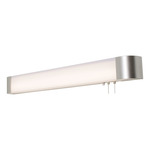 Allen Overbed Wall Light - Satin Nickel / White
