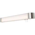 Allen Overbed Wall Light - Satin Nickel / White