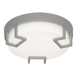 Beaumont Outdoor Ceiling Light Fixture - Textured Gray / White