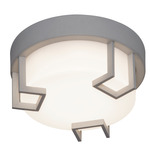 Beaumont Outdoor Ceiling Light Fixture - Textured Gray / White