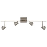 Berlin Fixed Rail Kit with Adjustable Heads - Satin Nickel / Frosted