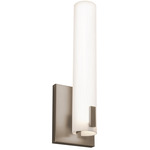 Bowen Wall Sconce - Satin Nickel / White