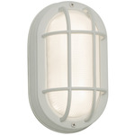 Cape Outdoor Wall Light - White / Frosted