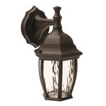 Clark Outdoor Wall Light with Photocell - Black / Clear
