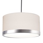 Evanston Color-Select Pendant - Satin Nickel / Off White