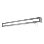 Hayes Overbed Wall Light - Satin Nickel / White