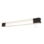 Marquette Overbed Wall Light - Walnut / White Linen