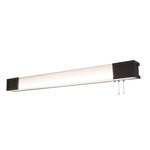 Marquette Overbed Wall Light - Walnut / White Linen