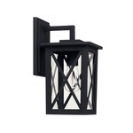 Avondale Outdoor Wall Light - Black / Clear