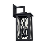 Avondale Outdoor Wall Light - Black / Clear