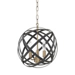 Axis Orb Pendant - Aged Brass