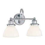 Baxter Bathroom Vanity Light - Chrome / Milk Glass